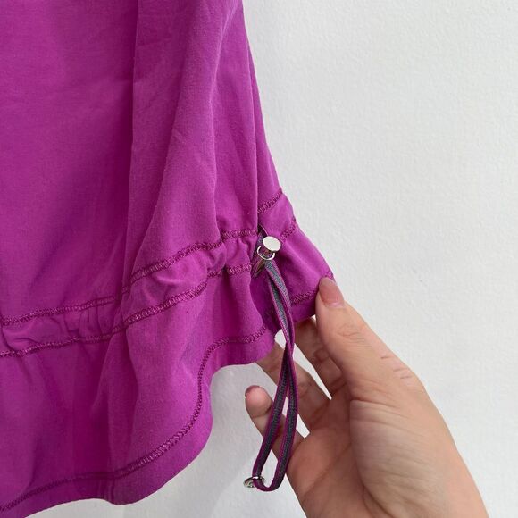 Lululemon Ultra Violet Chase Me Running Athletic Cinch Hem Tank Top - 6 - Picture 4 of 7